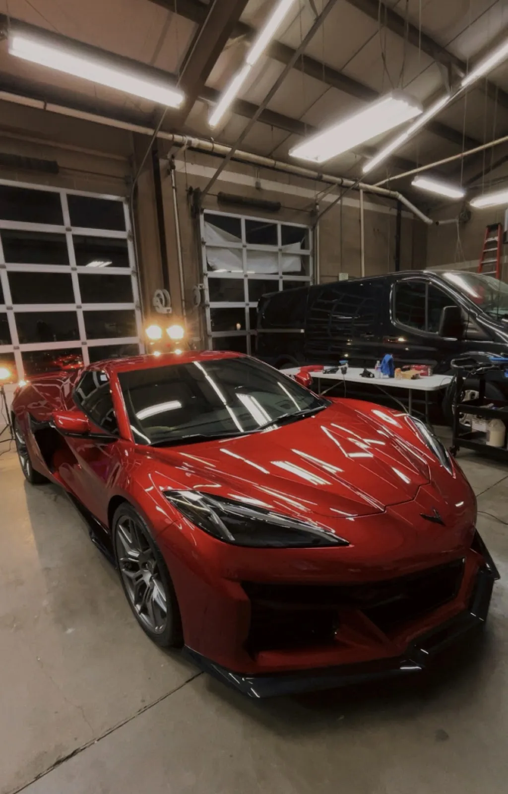 Red sports car with clean, glossy paintwork