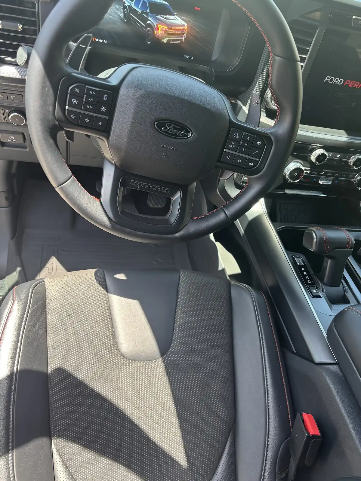 Cleaned truck dashboard, steering wheel and front seat